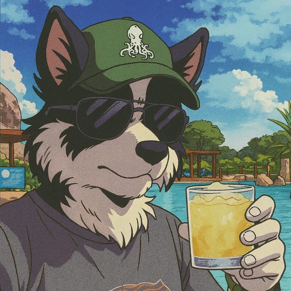 Myself using a black hat and drinking a beer